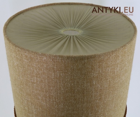 duża lampa stołowa beżowa retro