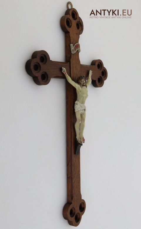 antyk religijny krucyfiks vintage