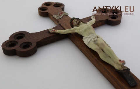 antyk sakralny krzyż z jezusem chrystusem
