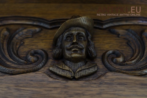 francuski wieszak ręcznie rzeźbiony