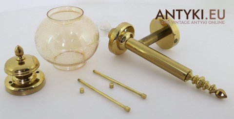 stylowa lampa mosiężna z patyną