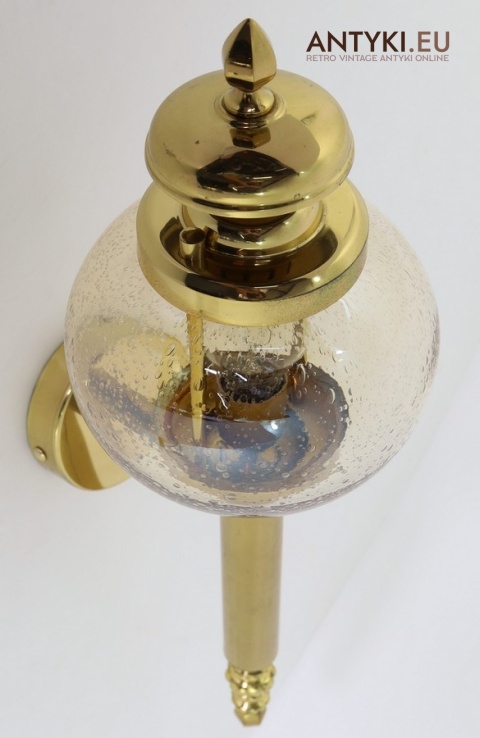 retro oświetlenie mosiężne z lat 70