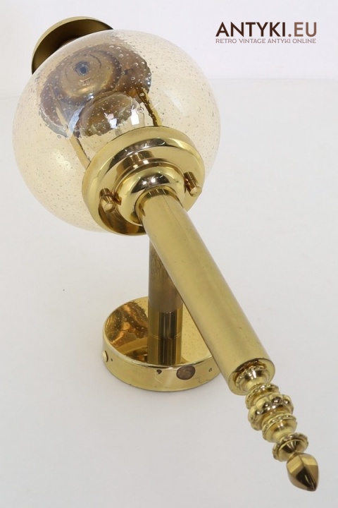 stara lampa mosiężna retro na ścianę