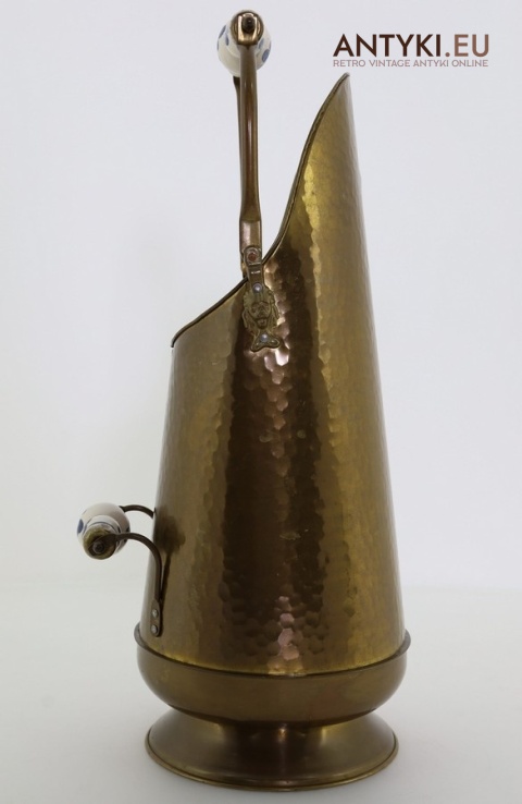 stylowy śmietnik mosiężny