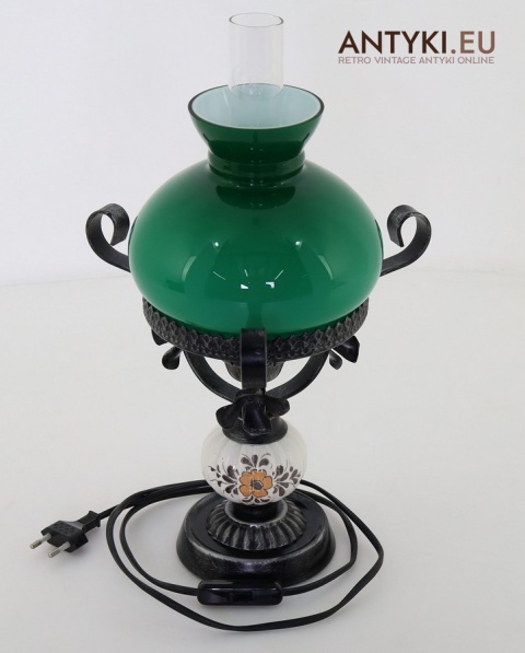 lampka stołowa dekoracyjna z epoki