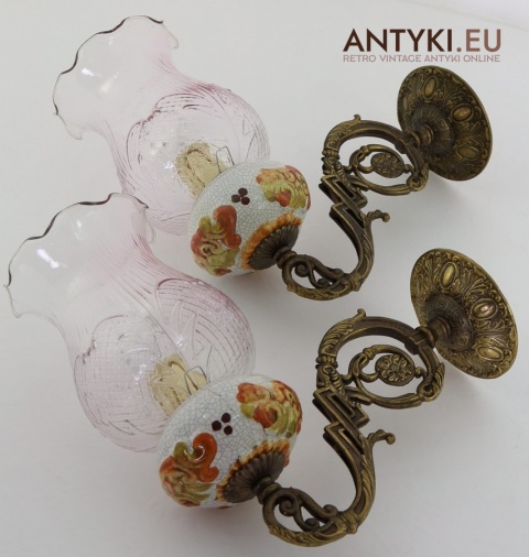 lampy ścienne vintage z ceramiki