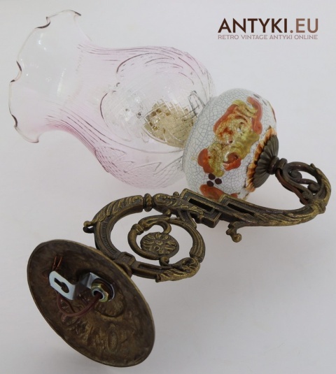 lampy ścienne z mosiądzu i szkła