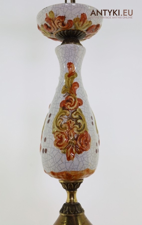 zwis sufitowy retro z ceramiką