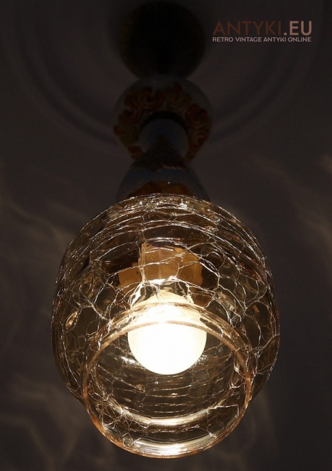 lampa sufitowa ze szkłem pękanym