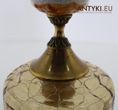 antyczna lampa rustykalna z mosiądzu