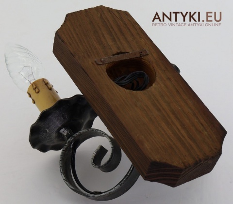 stylowy kinkiet retro do góralskiej chaty