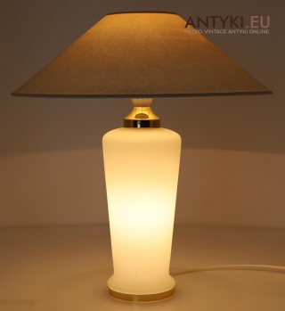 Stylowa lampa stołowa Murano – podświetlana noga lampy i abażur