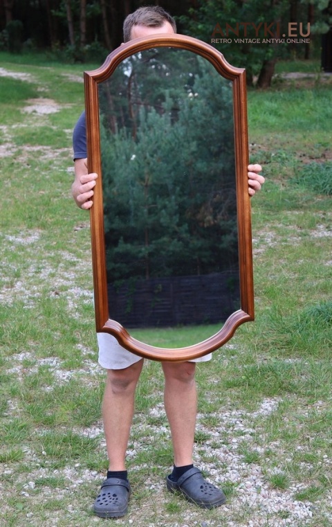 stylowe lustro ścienne drewniane rama retro