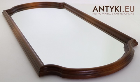 lustro ścienne retro rama drewniana