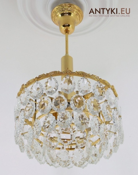 mały żyrandol kryształowy retro