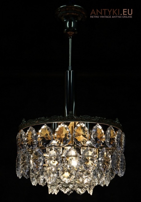 mini antyczny żyrandol z epoki