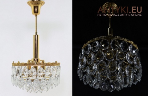 pałacowe lampy sufitowe z kryształu