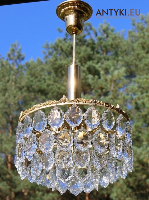 lampa wisząca antyczna z kryształami