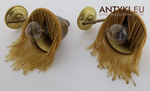 Stylowy kinkiet vintage ścienny złoty