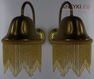 Zabytkowe kinkiety retro z koralikami – stylowe oświetlenie vintage z lat 50./60.