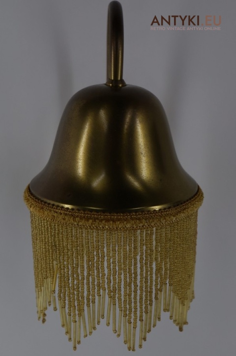 Lampa ścienna retro z koralikami złotymi