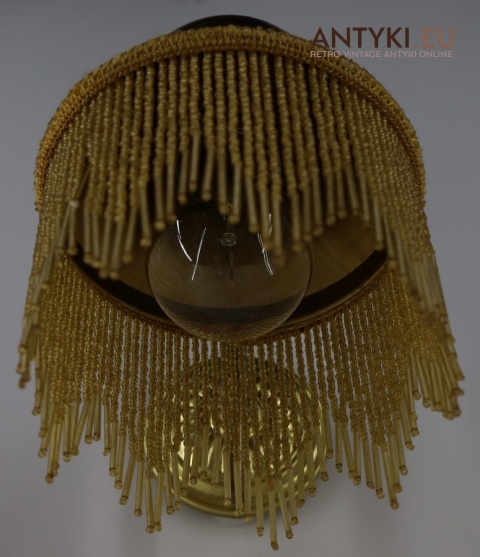 Lampy ścienne retro z koralikami komplet