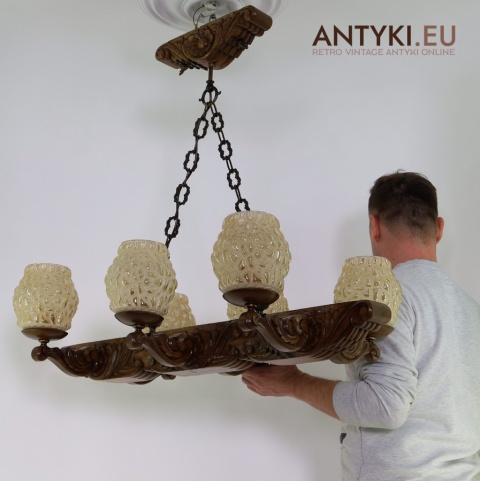 lampa góralska rustykalna vintage