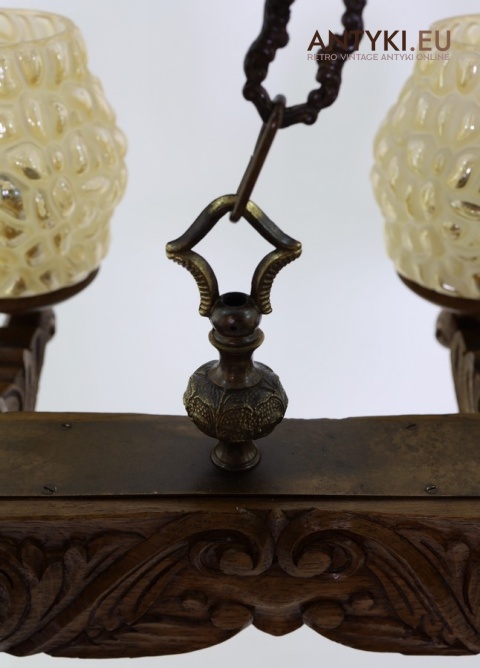 lampa cepelia drewniana retro