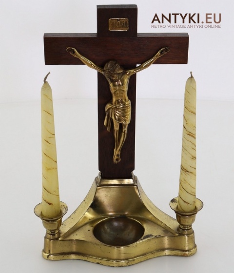 dewocjonalia antyczne mosiądz drewno pierwsza połowa xx wieku