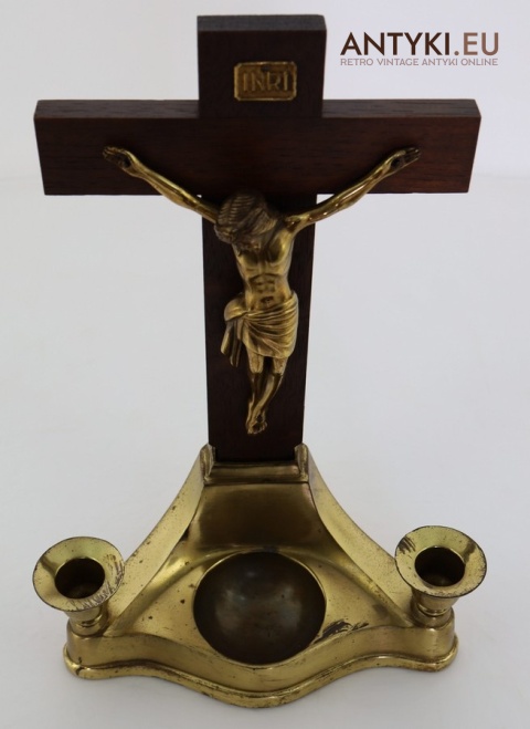 antyczne dewocjonalia kolekcjonerskie krzyż świeczniki
