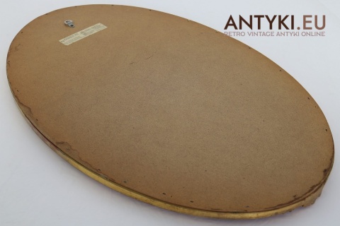 Antyczne lustro pałacowe z Belgii – owalna rama retro vintage