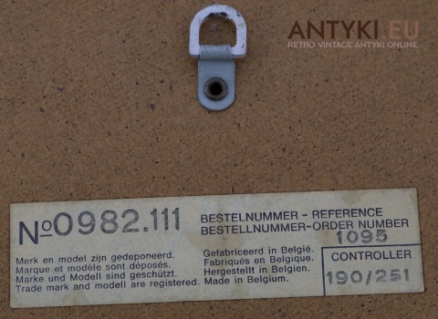 Antyczne lustro pałacowe z Belgii – owalna rama retro vintage