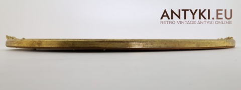 Antyczne lustro pałacowe z Belgii – owalna rama retro vintage