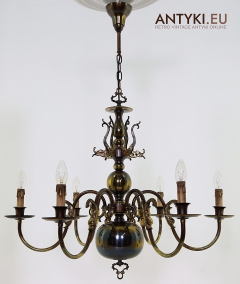 xl żyrandol morski vintage z epoki