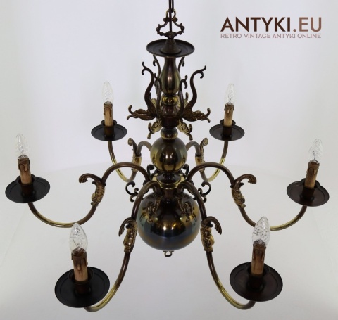 żyrandol eklektyczny z motywami morskimi