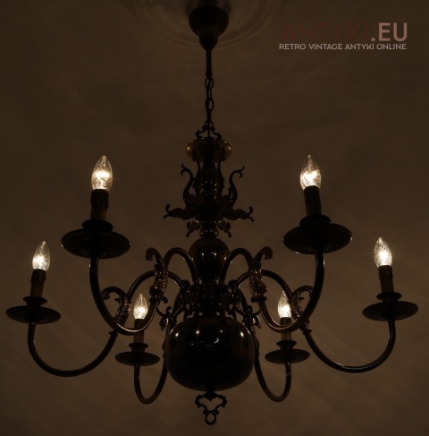 żyrandol xl vintage z epoki