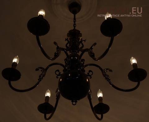 żyrandol retro marynistyczny mosiądz