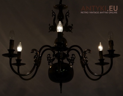 ozdobny żyrandol mosiężny xl