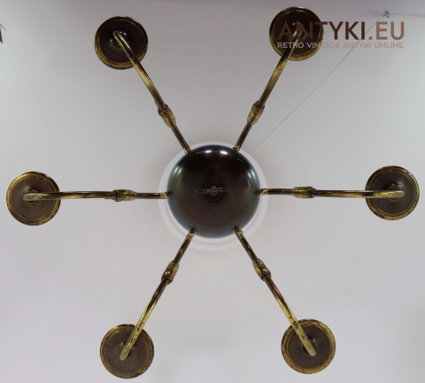 antyczny żyrandol mosiężny xl
