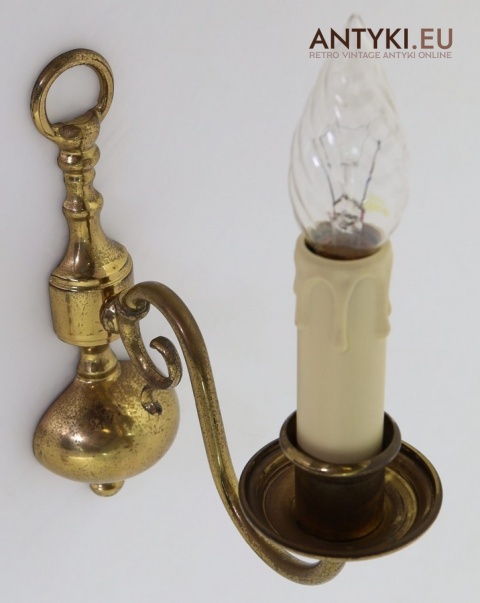 retro klasyczny kinkiet mosiężny ścienny