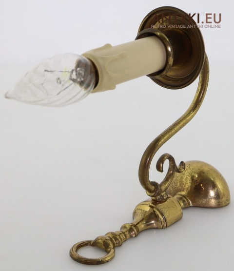 vintage klasyczny kinkiet mosiężny ścienny