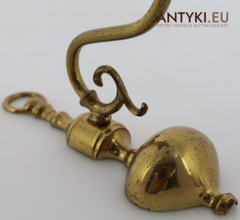 stary ozdobny kinkiet vintage mosiądz