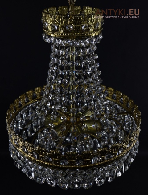 zabytkowy żyrandol kryształowy vintage