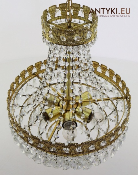 luksusowy żyrandol kryształowy vintage