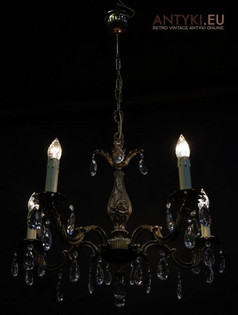 antyk dekoracyjny żyrandol barokowy