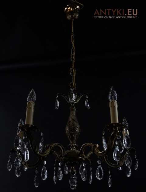 żyrandol dekoracyjny kryształowy antyczny