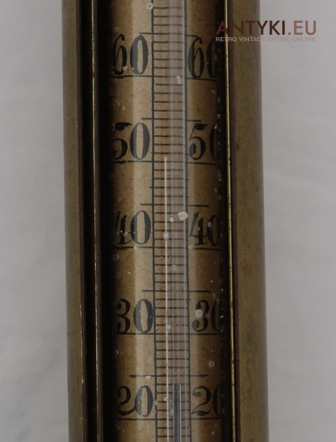 termometr przemysłowy vintage z mosiądzu