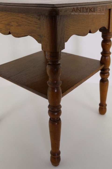wiejski stolik na kwiatek dębowy