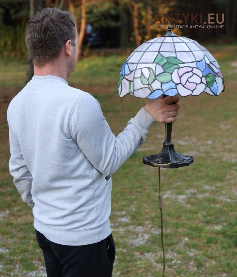 lampa biurkowa tiffany vintage