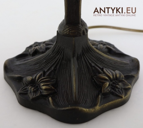 tiffany lampy stołowe z brązu